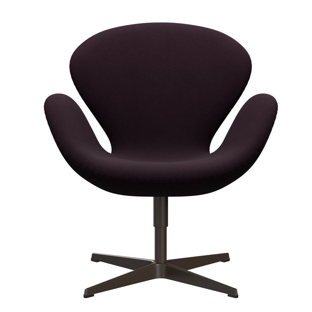 Fritz Hansen Swan Lounge Chair, Brown Bronz/Diablo Plum