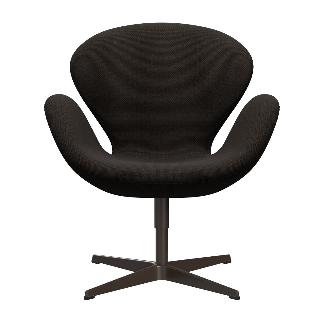 Fritz Hansen Swan Lounge Chair, Brown Bronze/Diablo Chocolate Dark