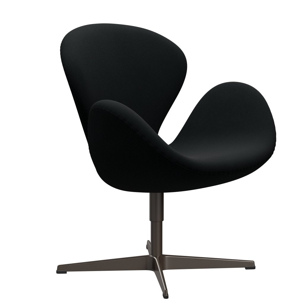 Fritz Hansen Swan Lounge Chair, Brown Bronze/Diablo Black