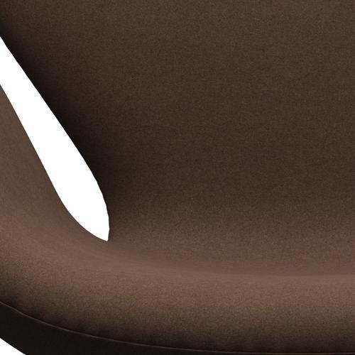 Lounge židle Fritz Hansen Swan, Brown Bronze/Divina Dark Brown (356)