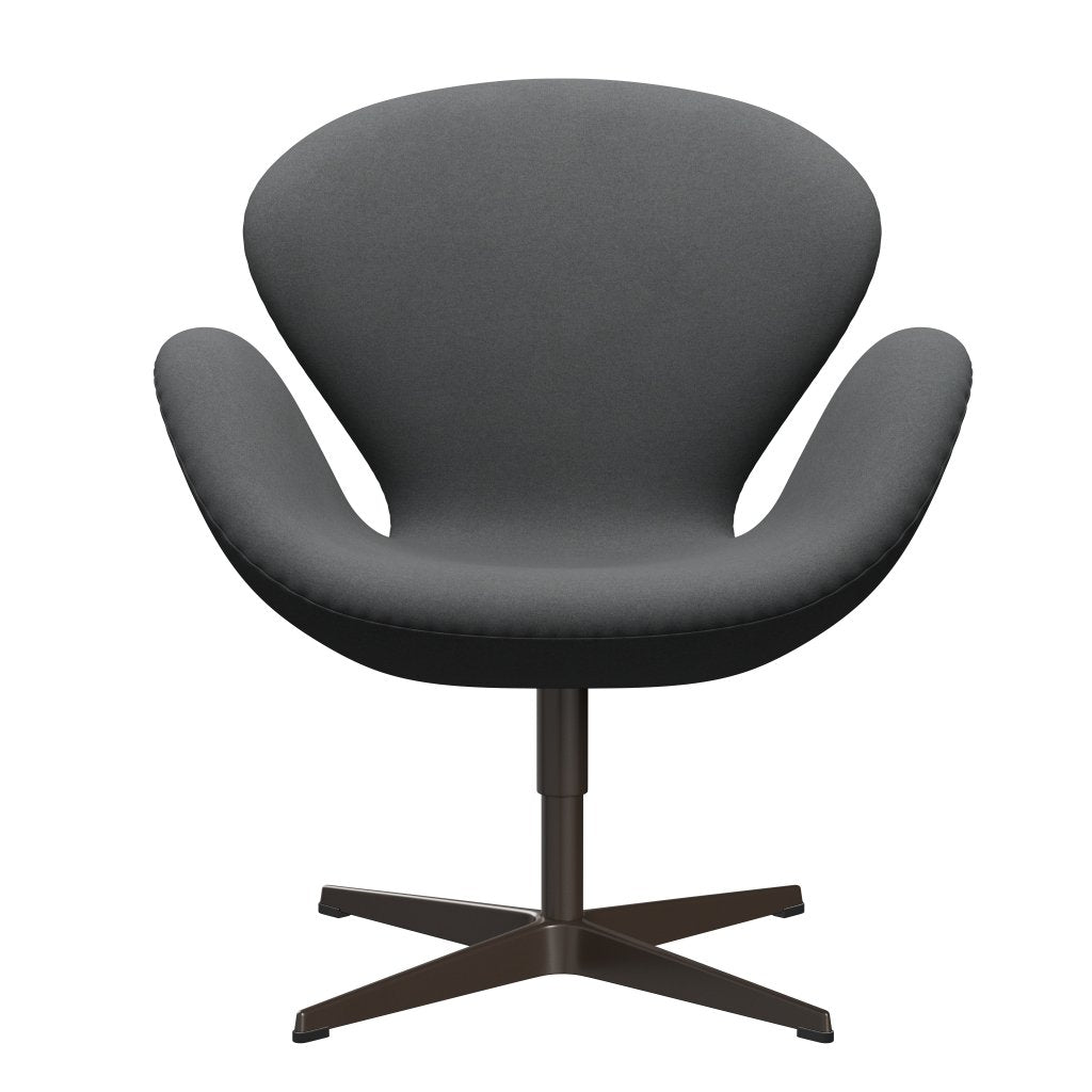 Fritz Hansen Swan Lounge Chair, Brown Bronz/Divina Dark Grey