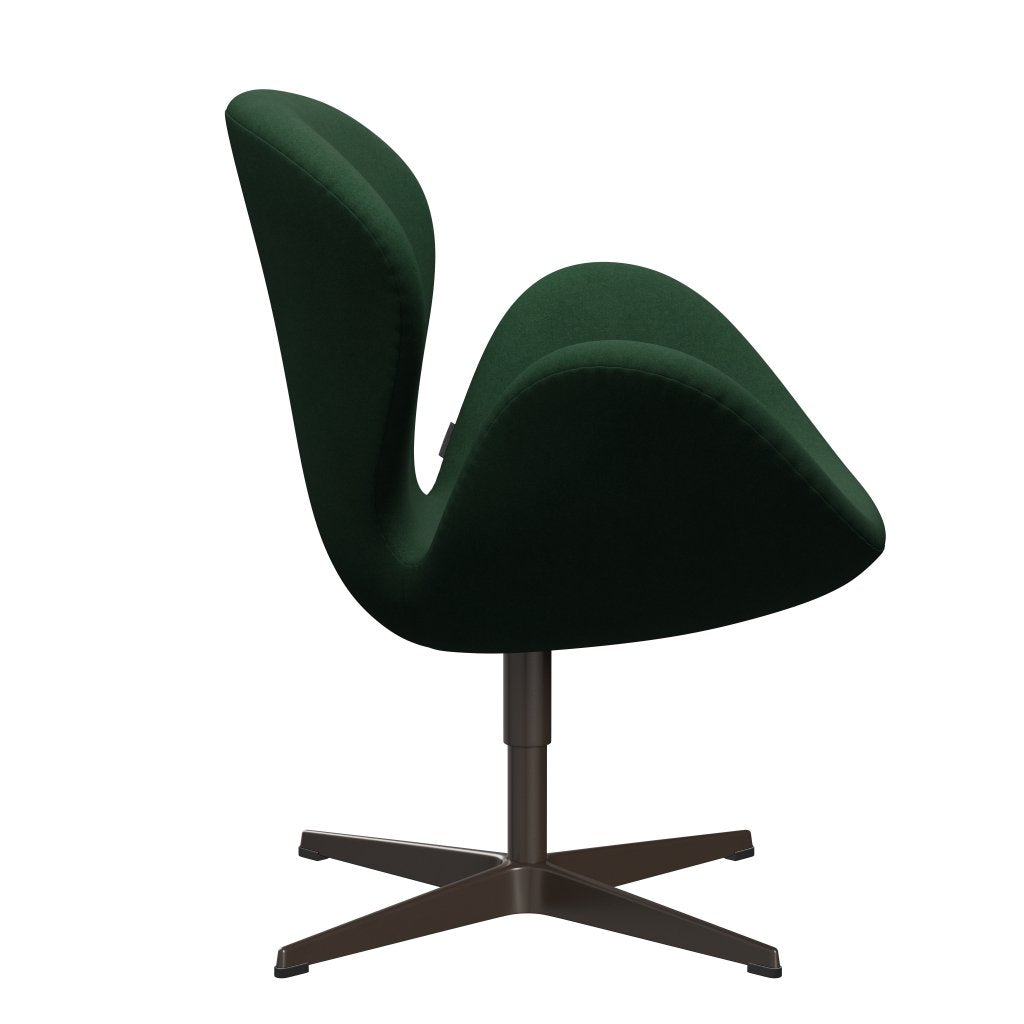 Lounge židle Fritz Hansen Swan, Brown Bronze/Divina Dark Green (876)