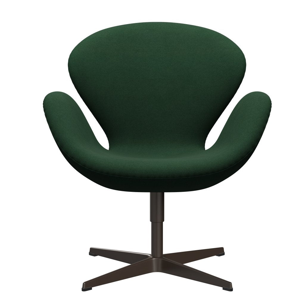 Lounge židle Fritz Hansen Swan, Brown Bronze/Divina Dark Green (876)