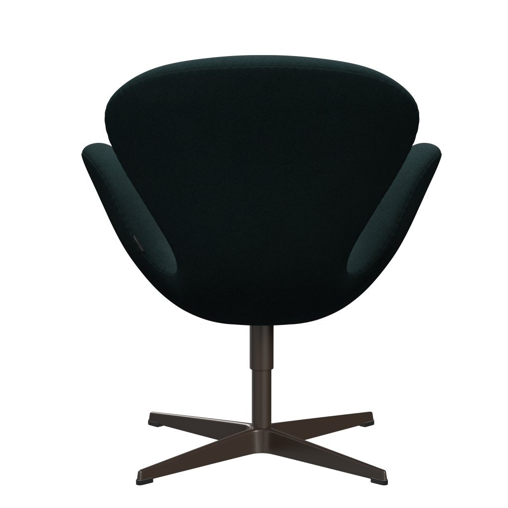 Lounge židle Fritz Hansen Swan, Brown Bronze/Divina Dark Green (886)