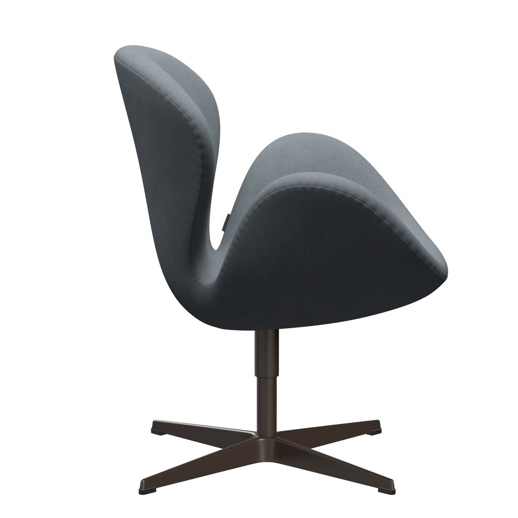 Fritz Hansen Swan Lounge Chair, Brown Bronze/Divina Light Grey