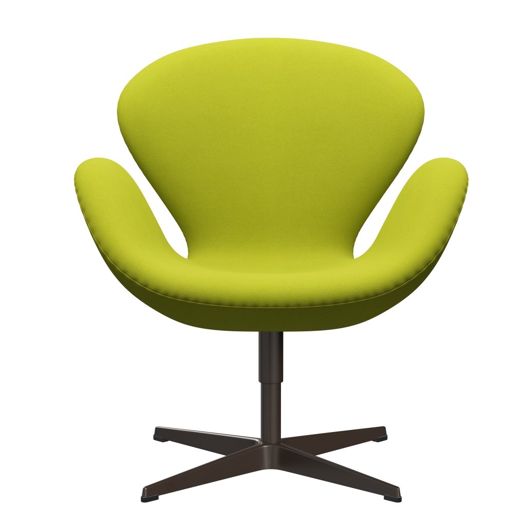 Fritz Hansen Swan Lounge Chair, Brown Bronze/Divina Lime