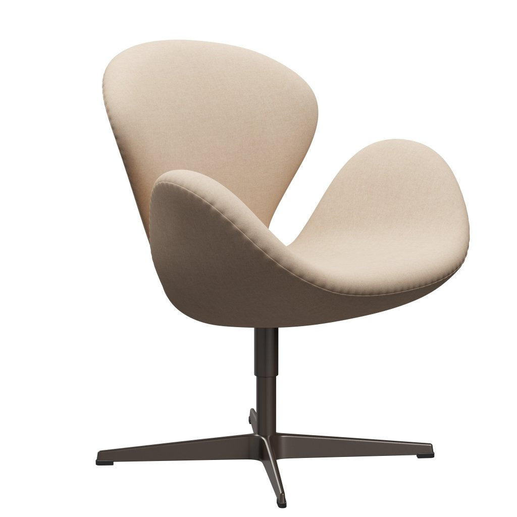 Lounge židle Fritz Hansen Swan, hnědý bronz/divina md crème