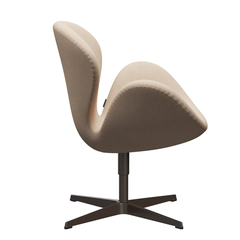 Lounge židle Fritz Hansen Swan, hnědý bronz/divina md crème