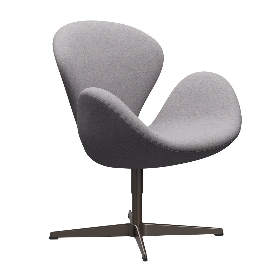 Fritz Hansen Swan Lounge Chair, Brown Bronz/Divina MD chladná světle šedá