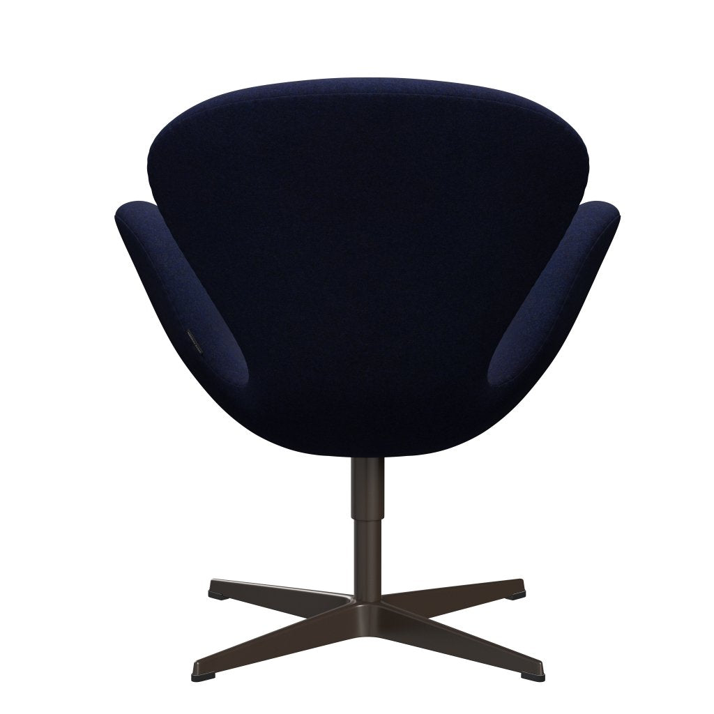 Fritz Hansen Swan Lounge Chair, Brown Bronze/Divina MD Midnight Blue