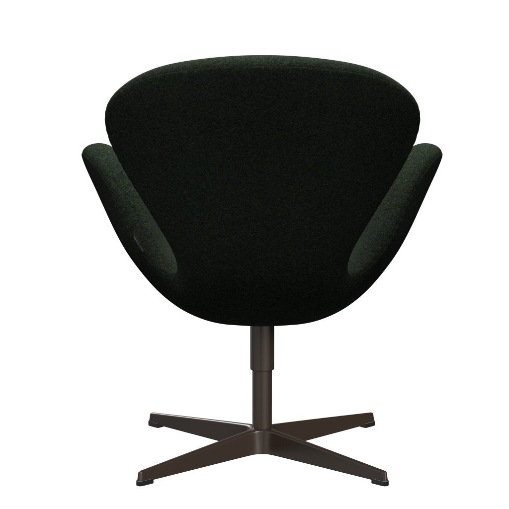 Fritz Hansen Swan Lounge Chair, Brown Bronze/Divina MD Moss Green