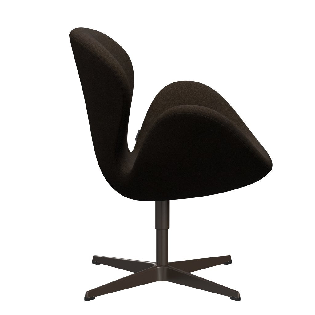 Fritz Hansen Swan Lounge Chair, Brown Bronz/Divina melange tmavě hnědá