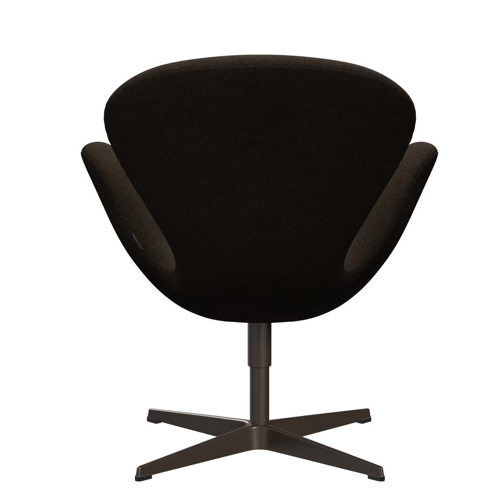 Fritz Hansen Swan Lounge Chair, Brown Bronz/Divina melange tmavě hnědá