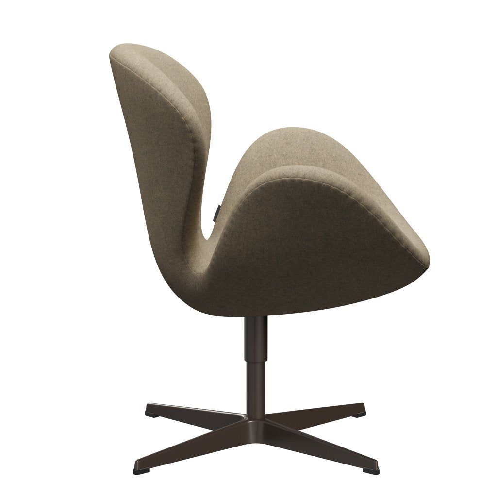 Šídle Fritz Hansen Swan Lounge, Brown Bronz/Divina Melange Gray Sand