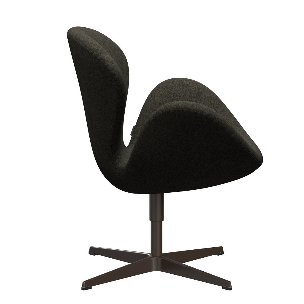 Fritz Hansen Swan Lounge Chair, Brown Bronz/Divina melange šedá hnědá