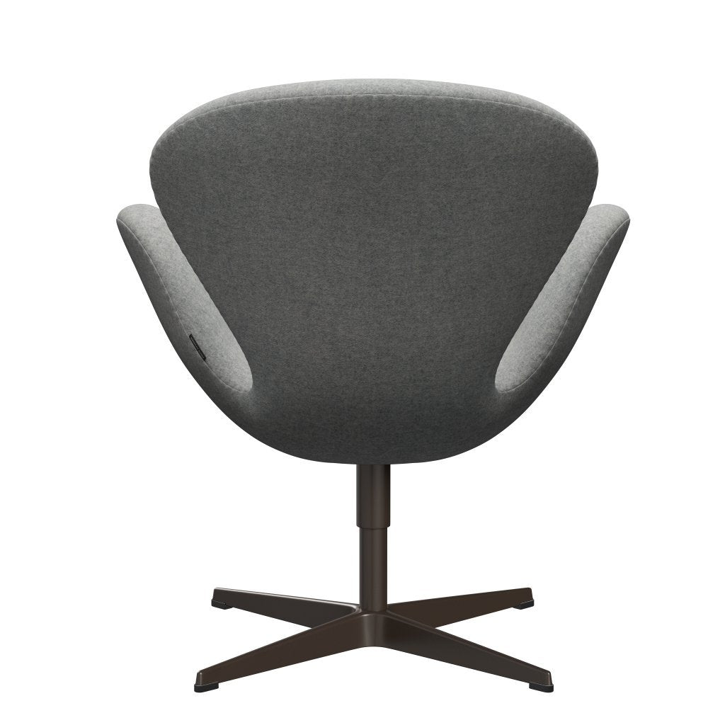 Fritz Hansen Swan Lounge Chair, Brown Bronze/Divina Melange Light Grey