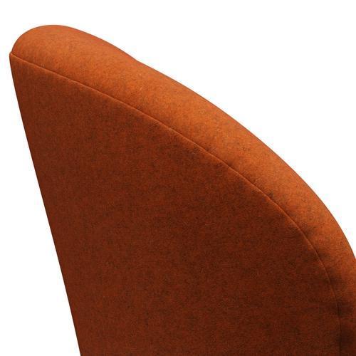 Fritz Hansen Swan Lounge Chair, Brown Bronz/Divina melange oranžová