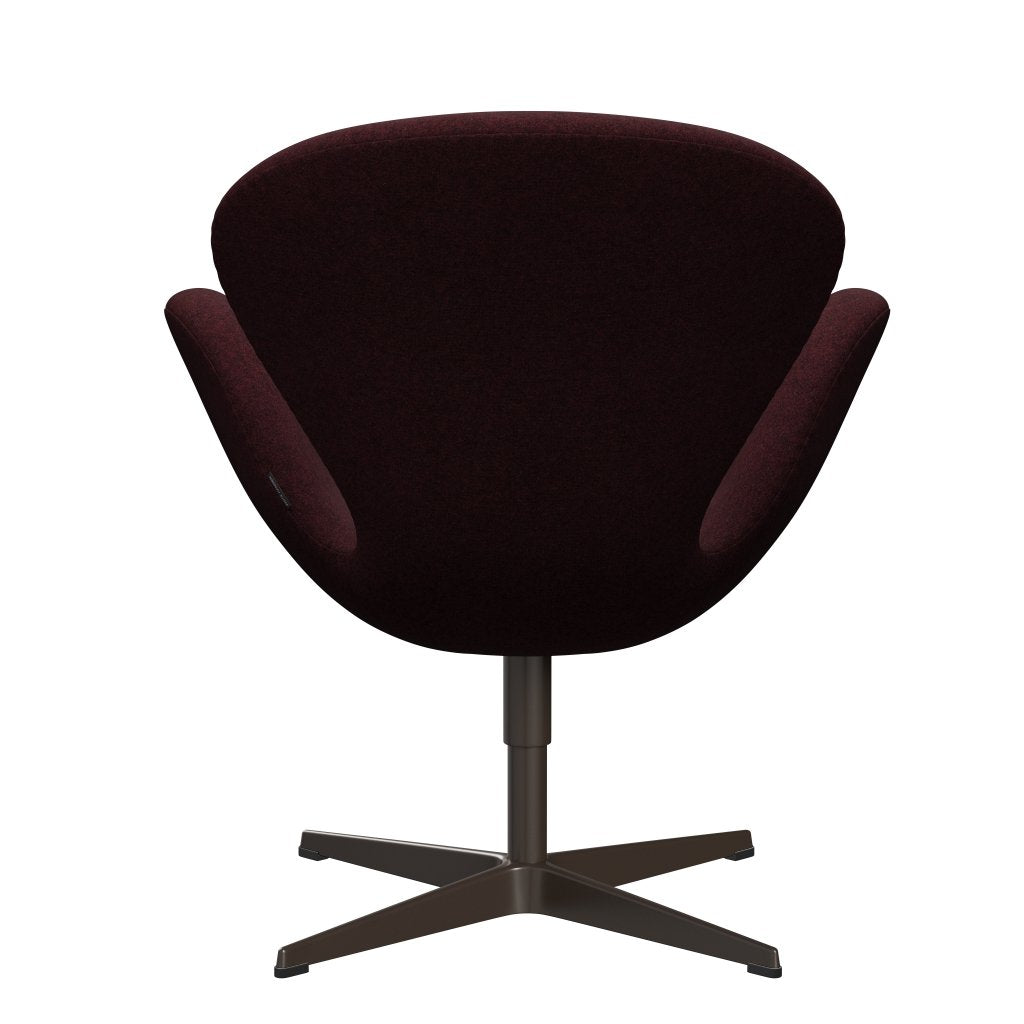 Fritz Hansen Swan Lounge Chair, Brown Bronz/Divina melange růžová tma