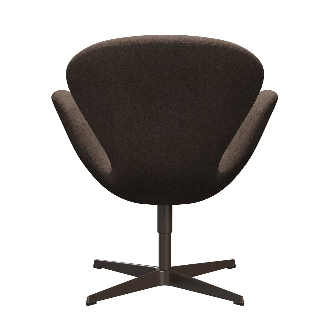 Fritz Hansen Swan Lounge Chair, Brown Bronz/Divina melange zaprášená hnědá