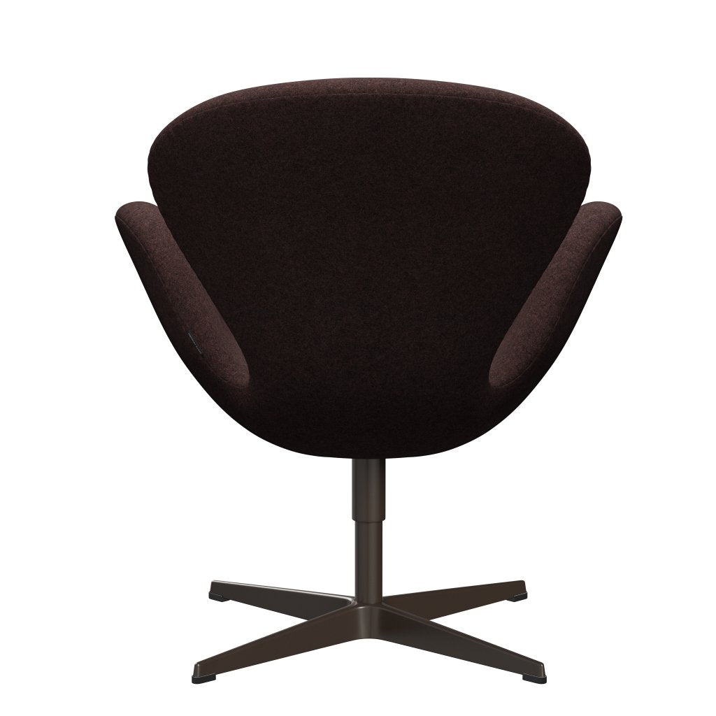 Fritz Hansen Swan Lounge Chair, Brown Bronz/Divina melange zaprášená fialová