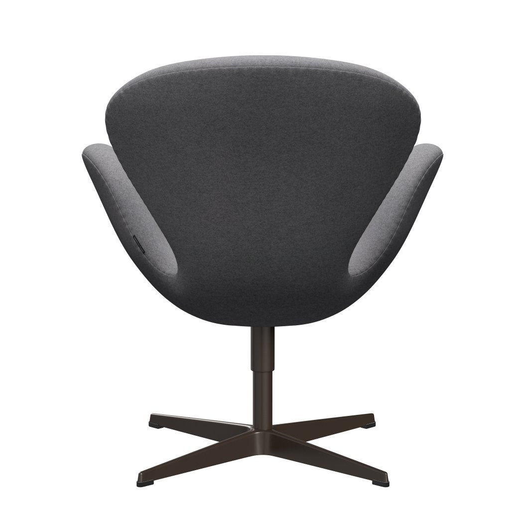 Fritz Hansen Swan Lounge Chair, Brown Bronz/Divina melange Stone Grey