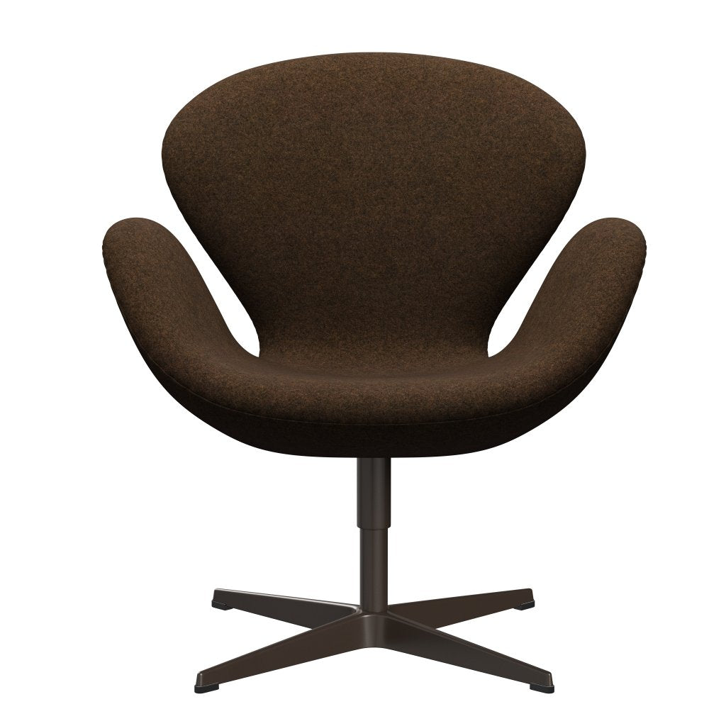 Fritz Hansen Swan Lounge Chair, Brown Bronz/Divina melange teplá hnědá