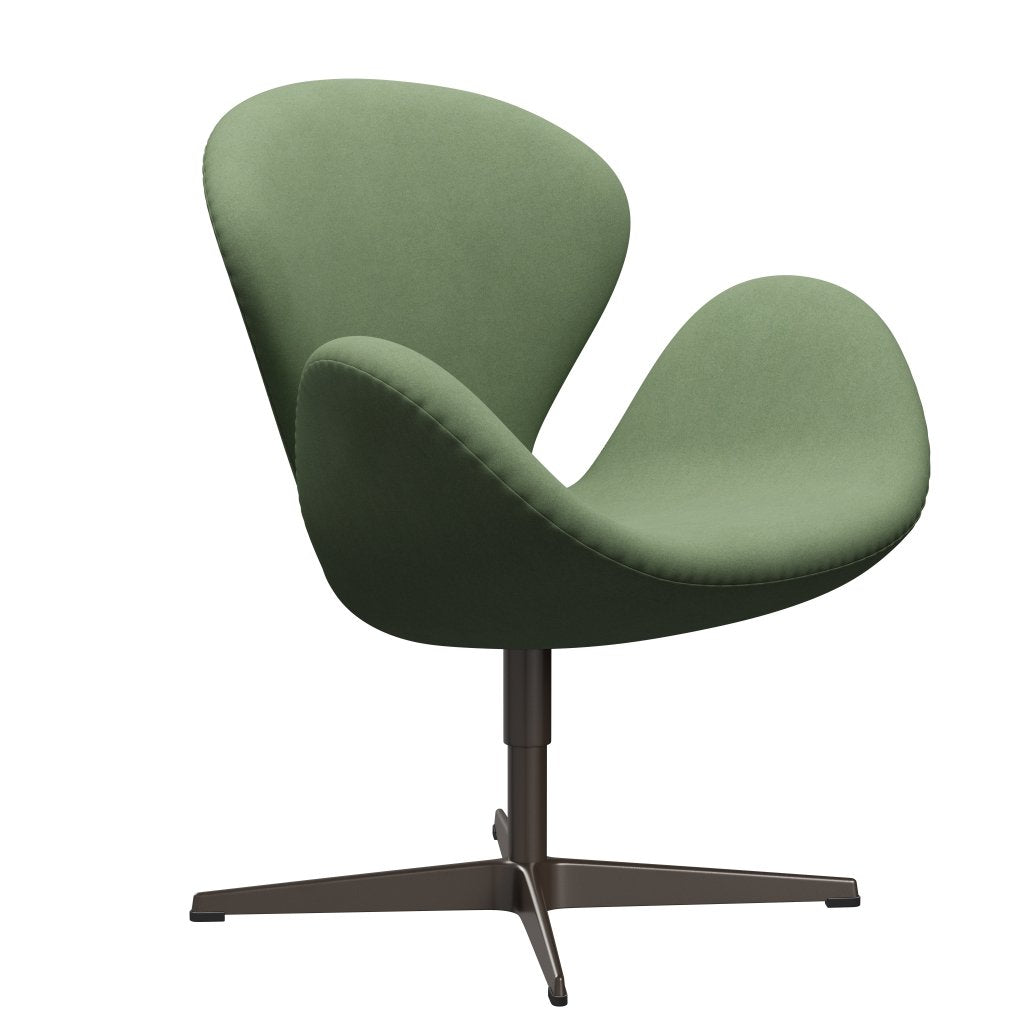 Fritz Hansen Swan Lounge Chair, Brown Bronz/Divina Olive Green