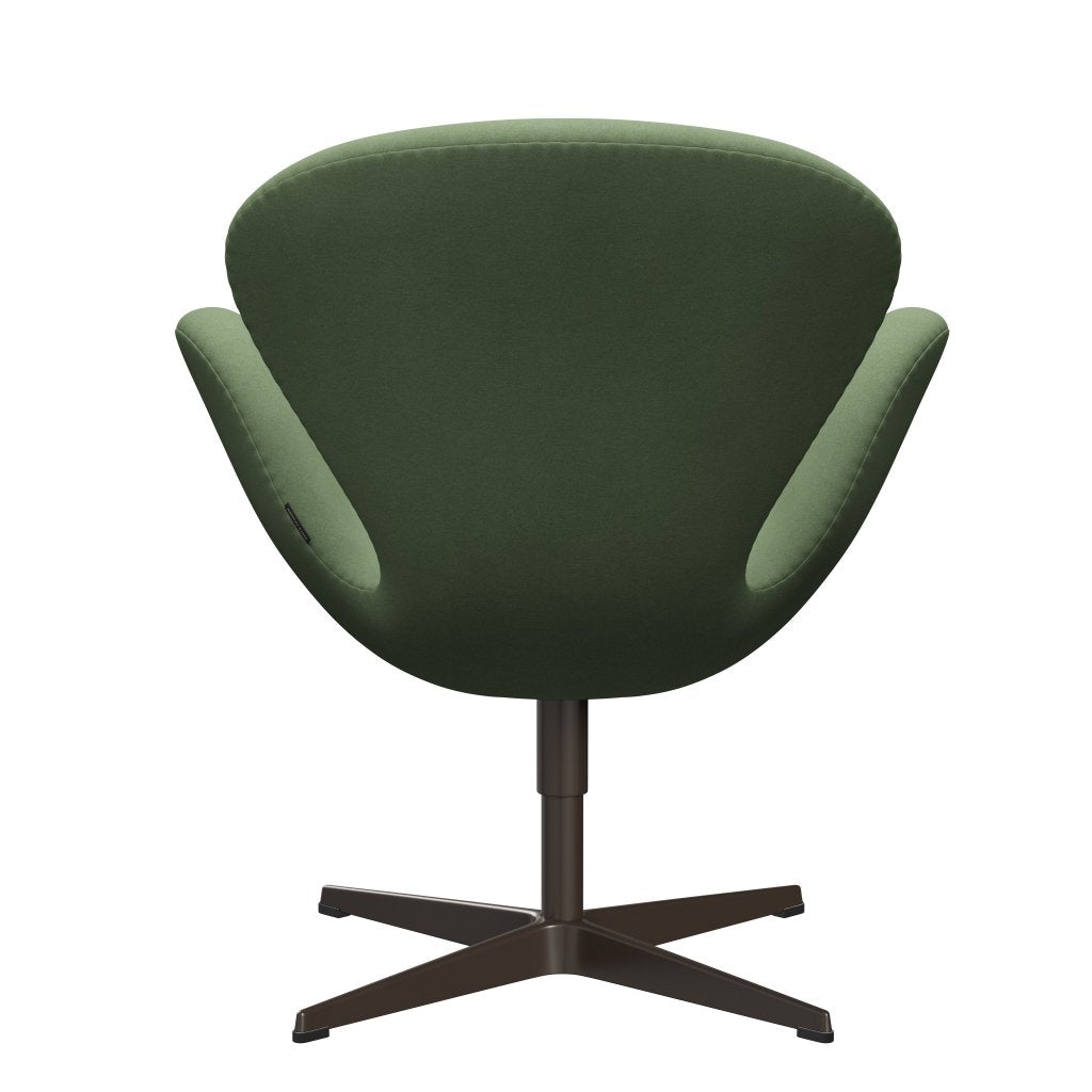 Fritz Hansen Swan Lounge Chair, Brown Bronz/Divina Olive Green