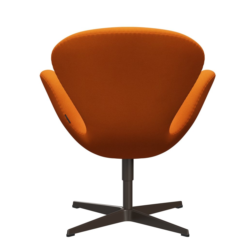 Fritz Hansen Swan Lounge Chair, Brown Bronze/Divina Orange (444)