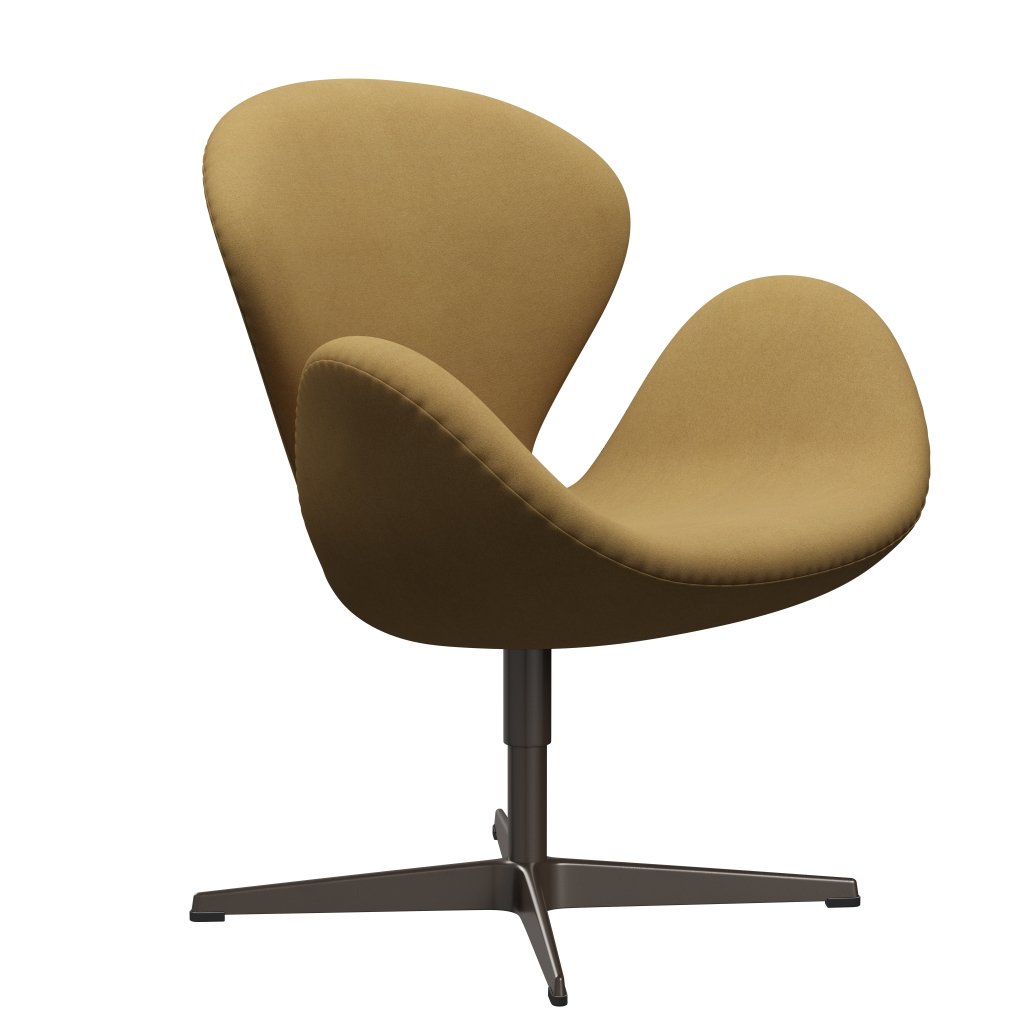 Fritz Hansen Swan Lounge Chair, Brown Bronze/Divina Sand Light