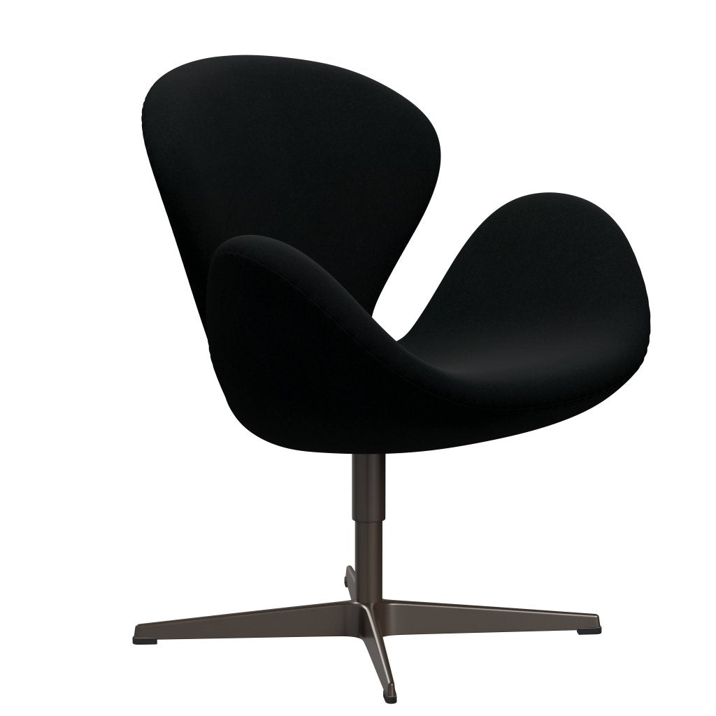 Fritz Hansen Swan Lounge Chair, Brown Bronze/Divina Black