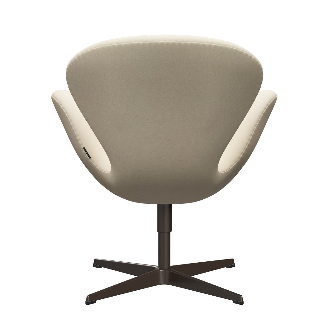 Fritz Hansen Swan Lounge Chair, Brown Bronze/Divina White