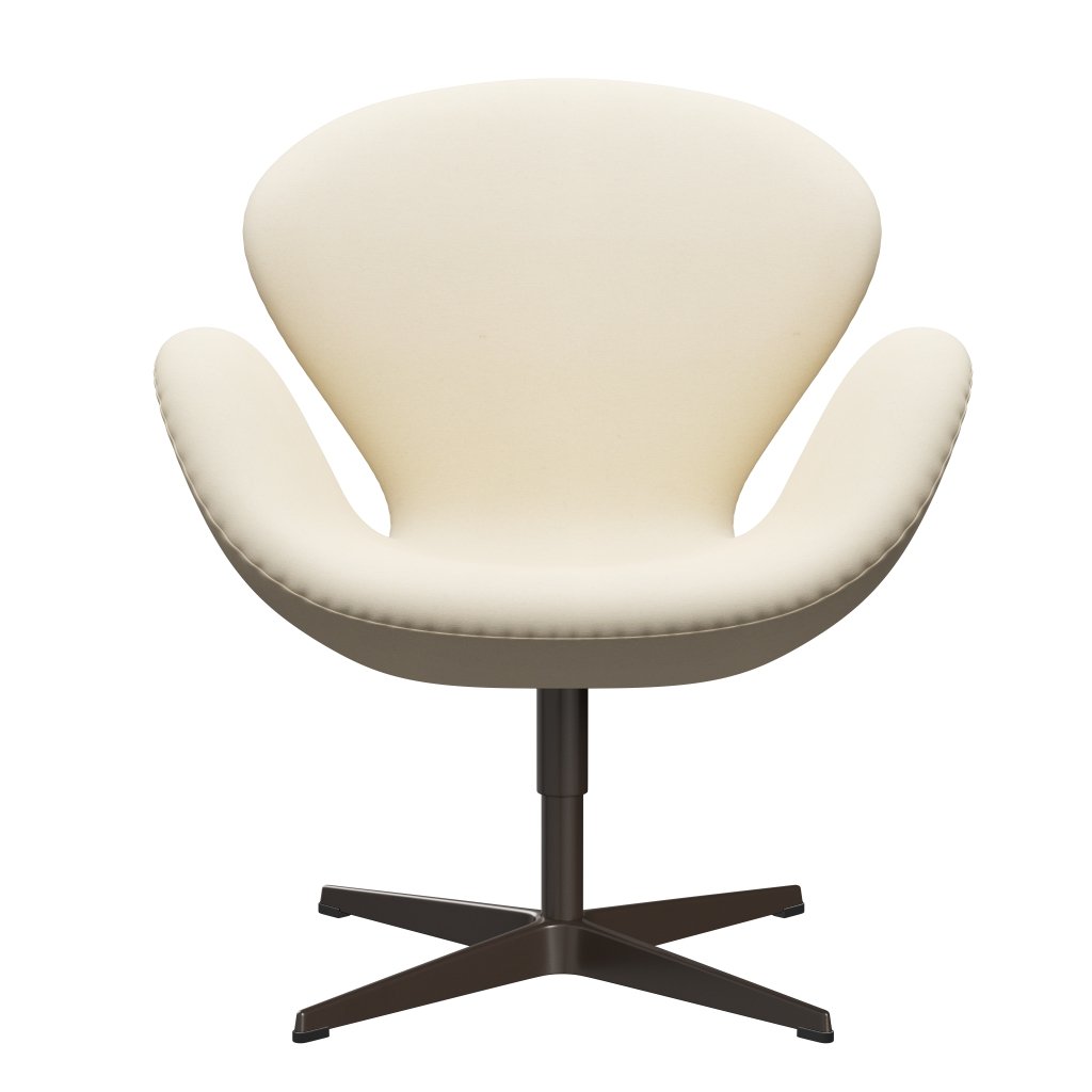 Fritz Hansen Swan Lounge Chair, Brown Bronze/Divina White