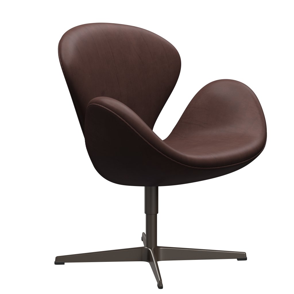 Fritz Hansen Swan Lounge Chair, Brown Bronze/Embcce Concrete