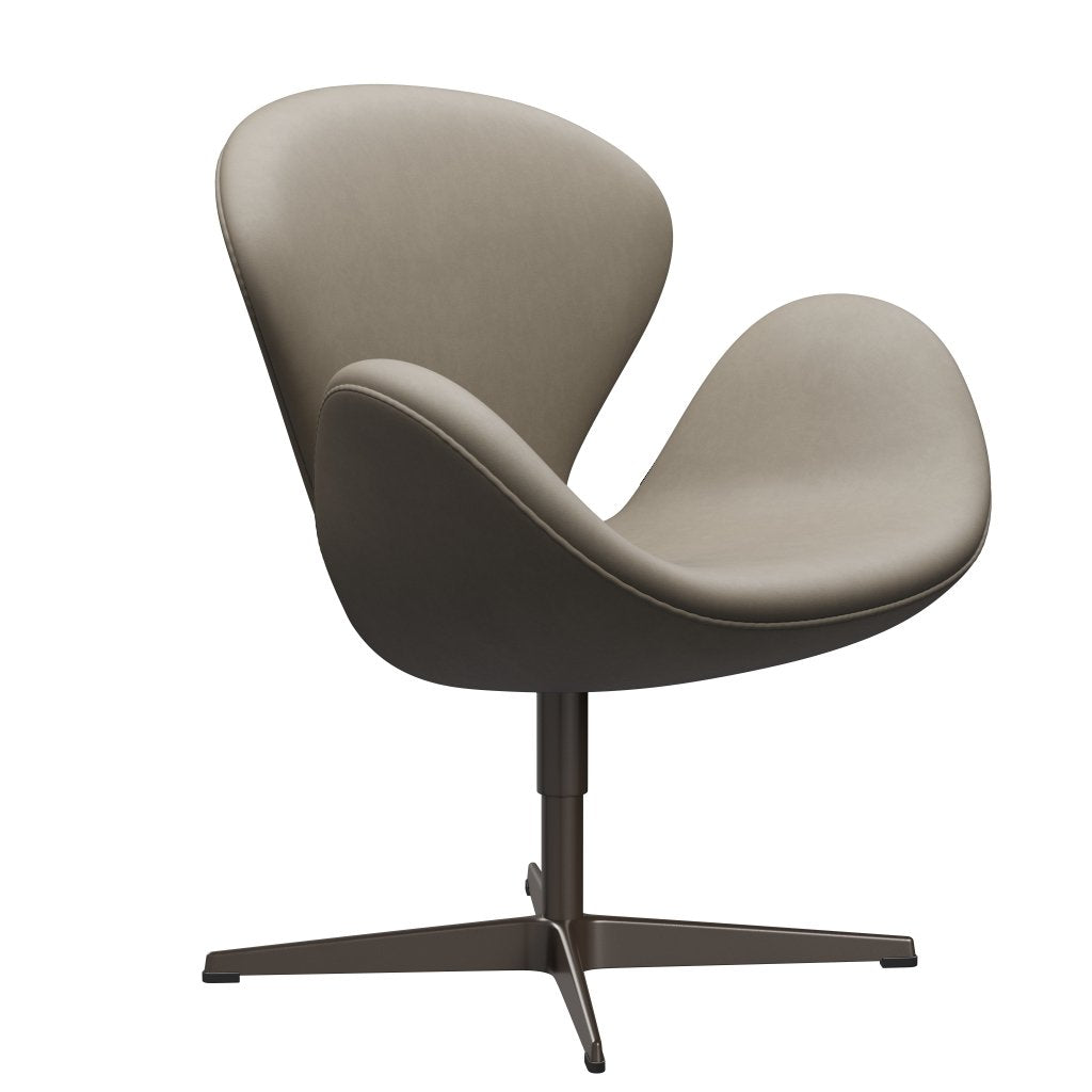 Fritz Hansen Swan Lounge Chair, Brown Bronz/Essential Light Grey