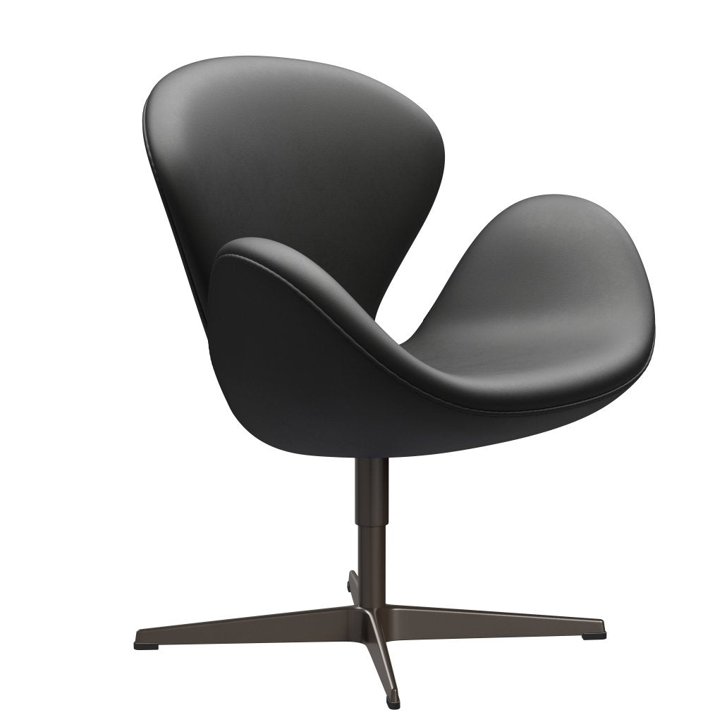 Fritz Hansen Swan Lounge Chair, Brown Bronze/Essential Black