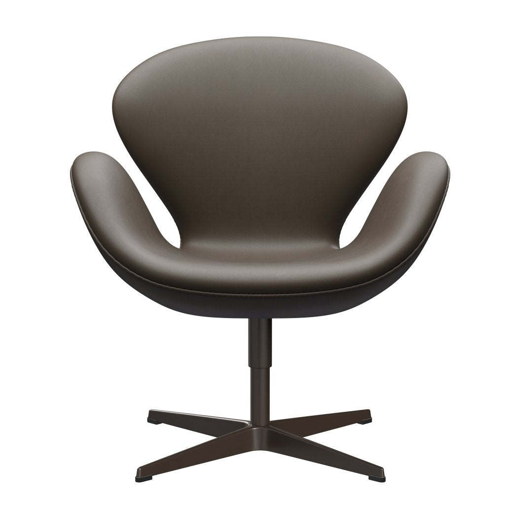 Fritz Hansen Swan Lounge Chair, Brown Bronz/Esencial Stone