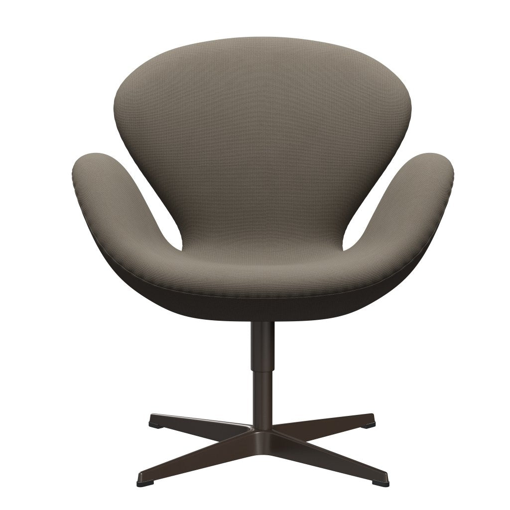 Fritz Hansen Swan Lounge Chair, Brown Bronze/Fame Beige (61003)