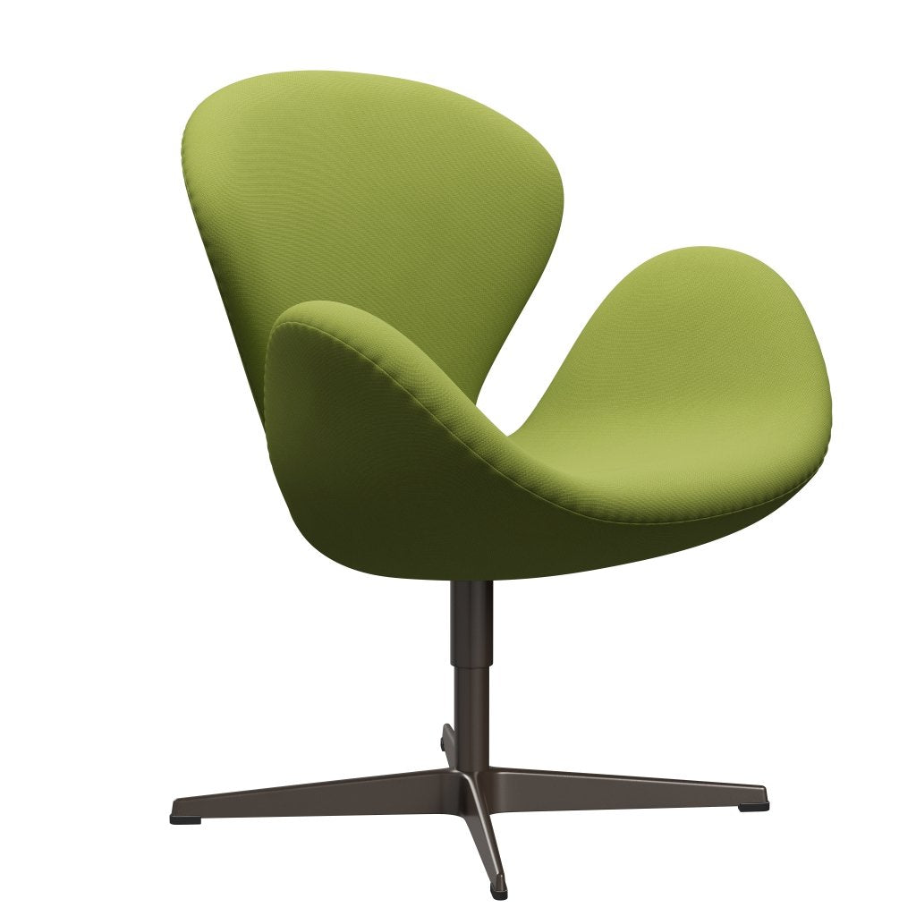 Fritz Hansen Swan Lounge Chair, Brown Bronze/Fame Light Grass Green