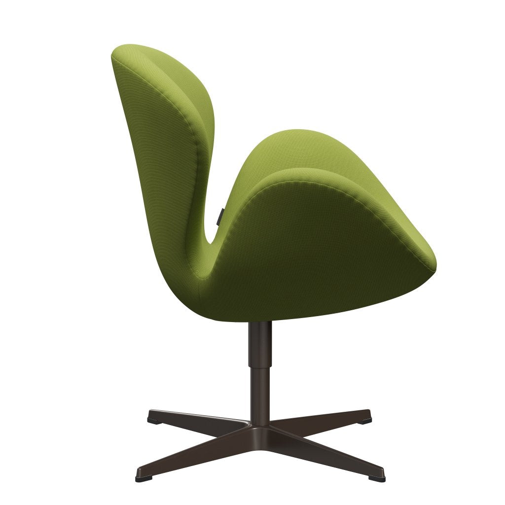 Fritz Hansen Swan Lounge Chair, Brown Bronz/Fame Light Grass Green