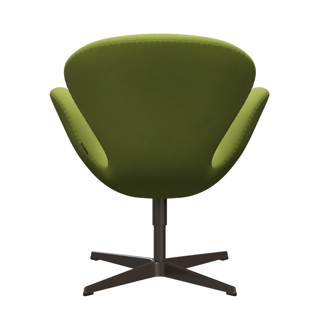 Fritz Hansen Swan Lounge Chair, Brown Bronz/Fame Light Grass Green