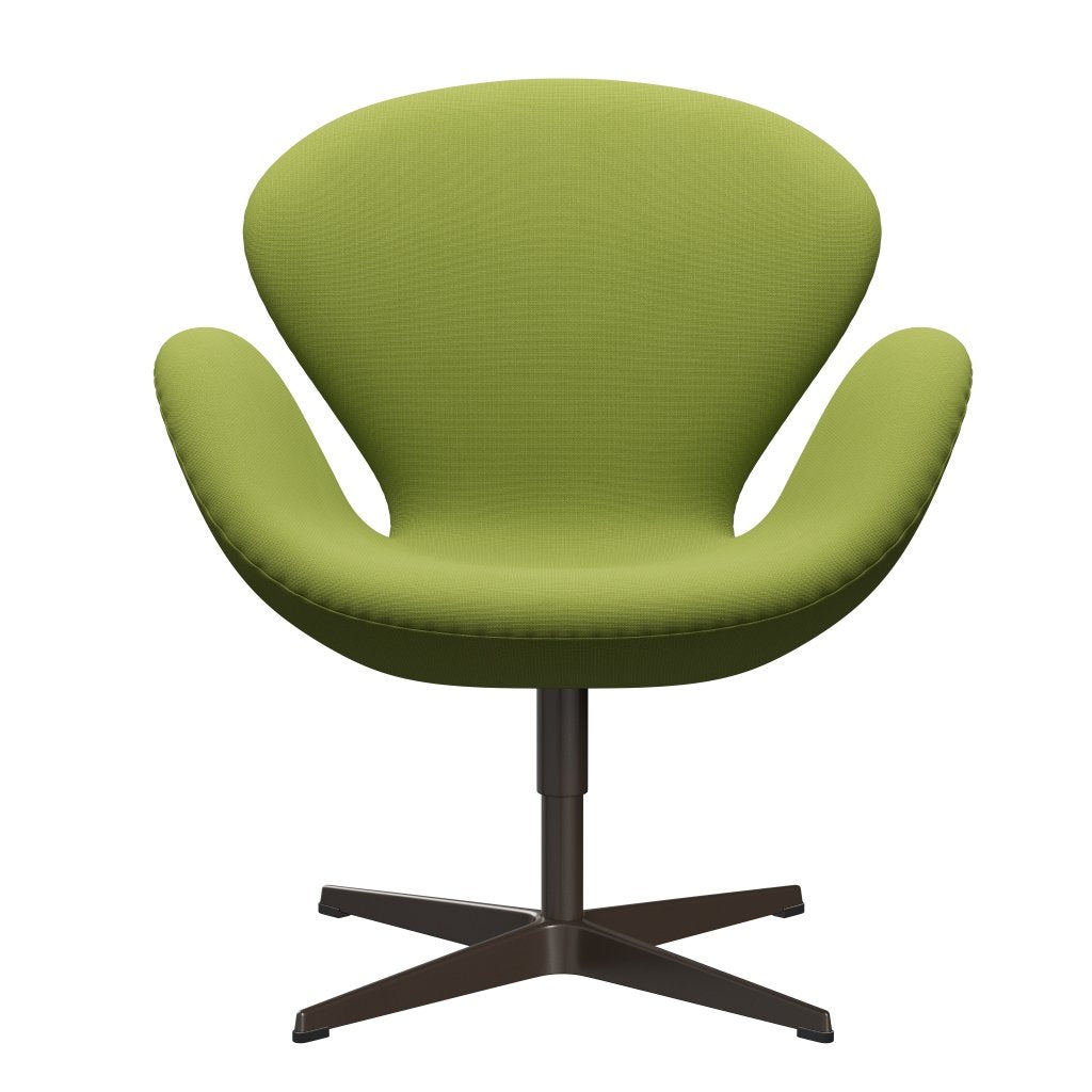 Fritz Hansen Swan Lounge Chair, Brown Bronze/Fame Light Grass Green