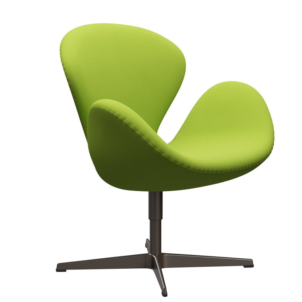 Fritz Hansen Swan Lounge Chair, Brown Bronz/Fame Neon Green