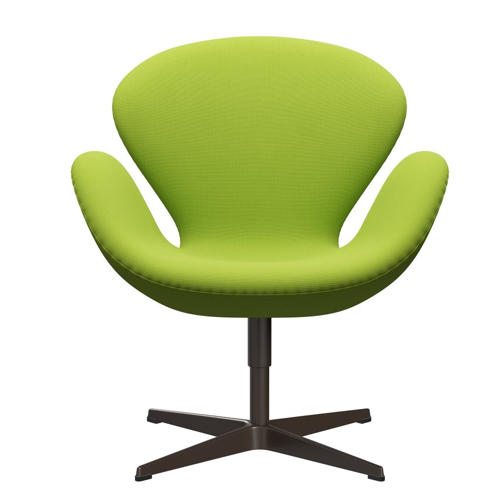 Fritz Hansen Swan Lounge Chair, Brown Bronz/Fame Neon Green