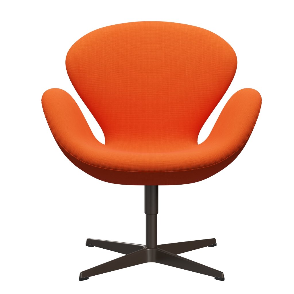 Židle Fritz Hansen Swan Lounge, Brown Bronz/Fame Orange (63016)