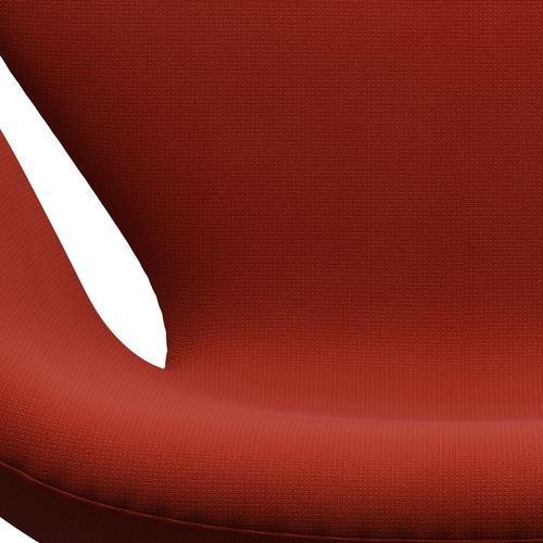 Fritz Hansen Swan Lounge Chair, Brown Bronz/Fame Orange Red