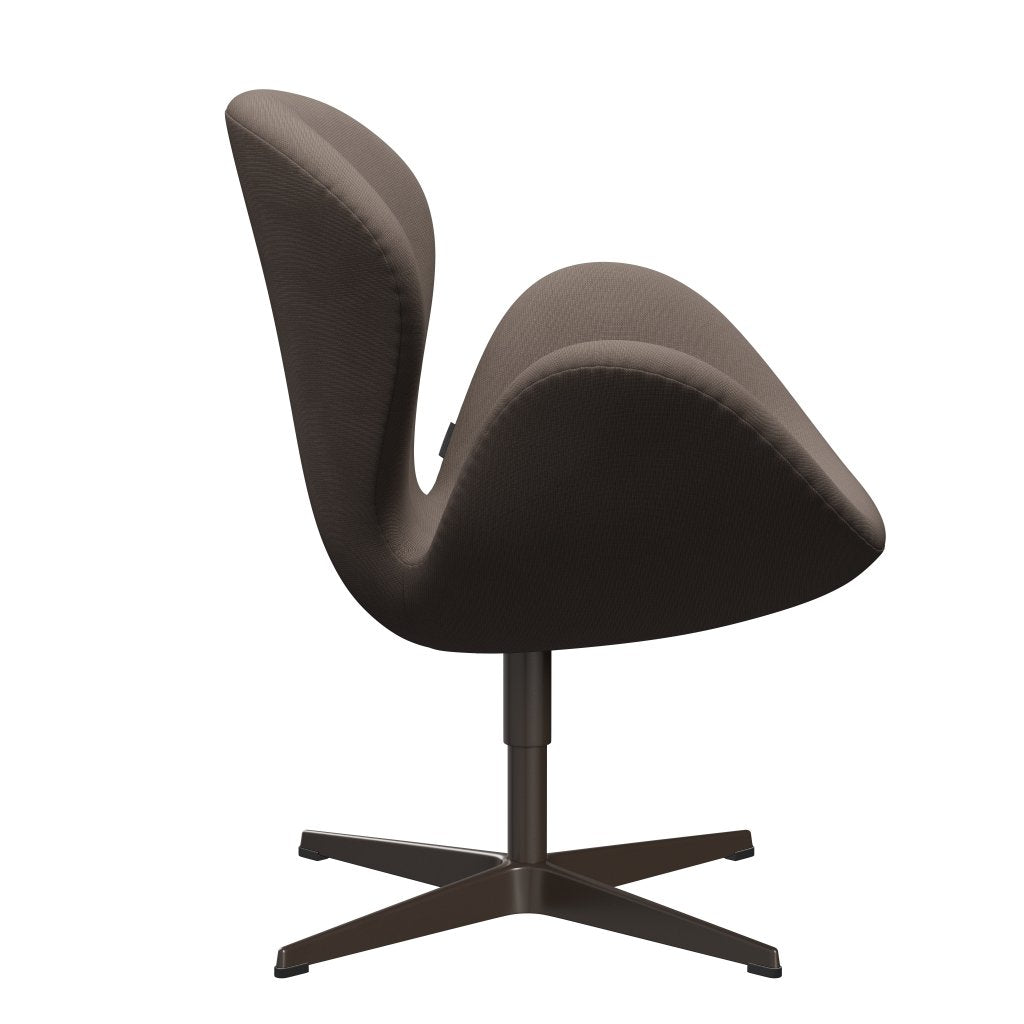 Fritz Hansen Swan Lounge Chair, Brown Bronz/Fame Silver Dark