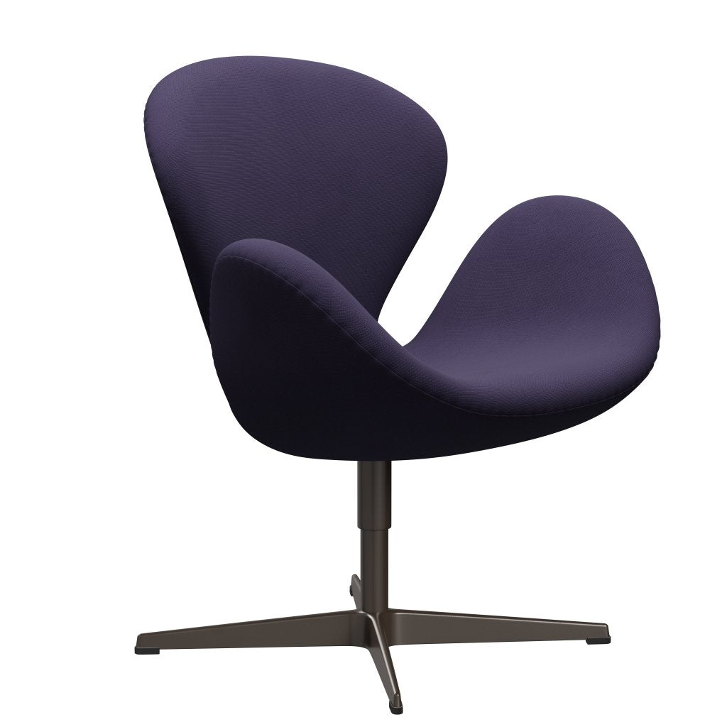 Fritz Hansen Swan Lounge Chair, Brown Bronz/Fame Violet Dark