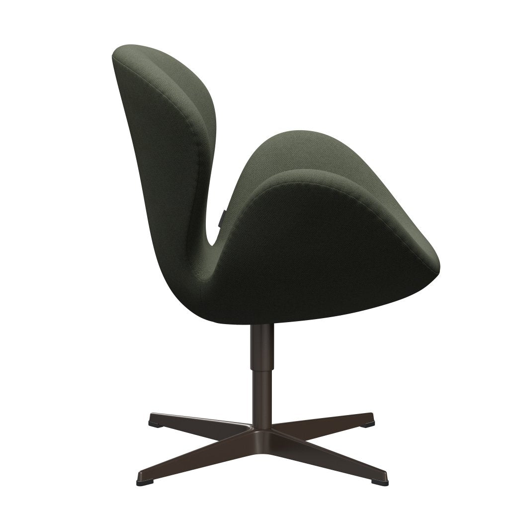 Lounge židle Fritz Hansen Swan, Brown Bronze/Fiord Olive Green/Medium Green