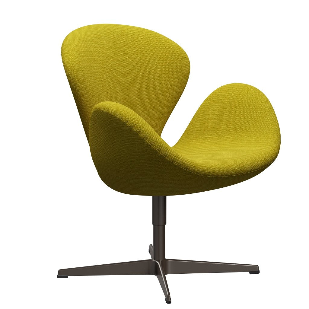 Fritz Hansen Swan Lounge Chair, Brown Bronz/Hallingdal Yellow/Green